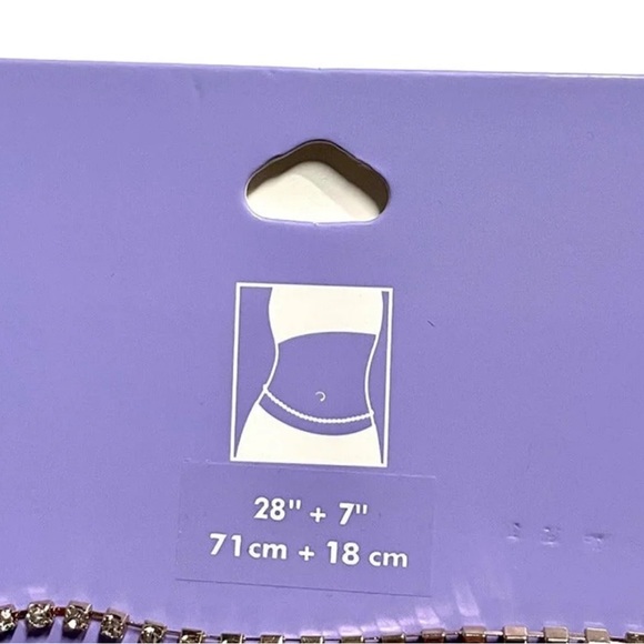 New Rhinestone waist belly chain gold tone Claire’s - Picture 2 of 6